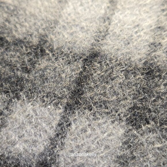 NWT House of Bruar Cashmere Plaid Scarf Grey & Black - Picture 10 of 14